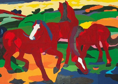 Red Horses by Franz Marc